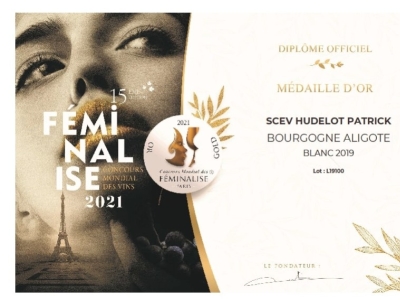 Médailles d'Or - Concours Mondial des Féminalise de l'année 2021